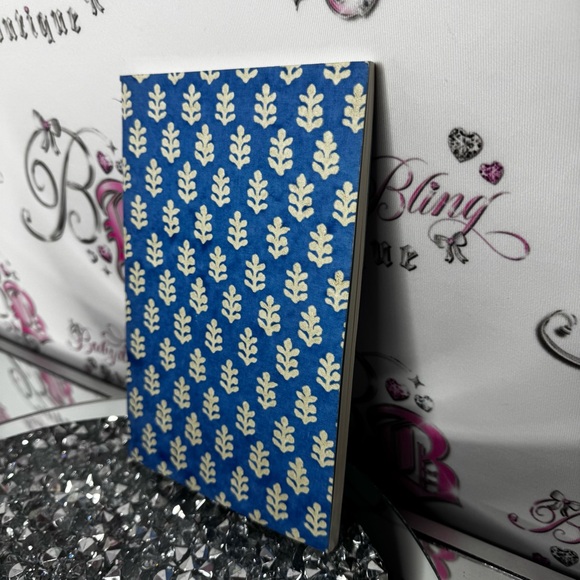 Notebook notes boho luxury planner daily write Blue and White Patterned Notebook - Picture 2 of 6